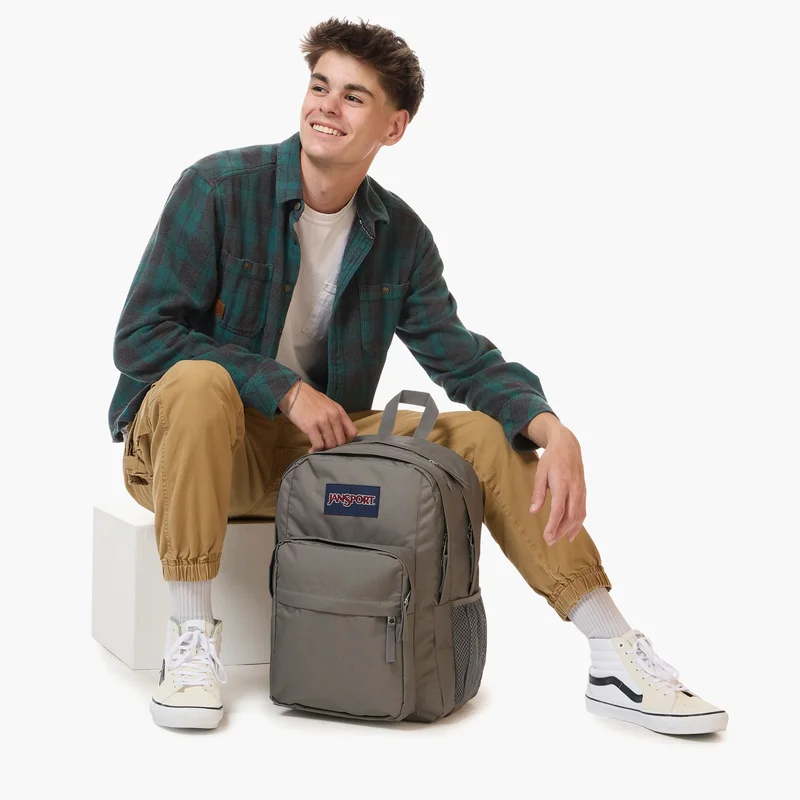 JANSPORT BigDayPack-3Cmprt-Backpack-WithLaptopCmprt-PolyesterGraphiteGrey19X32X5
